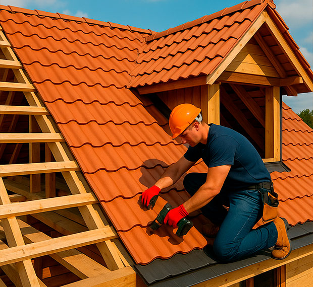 Монтаж крыши мансарды в Кременной