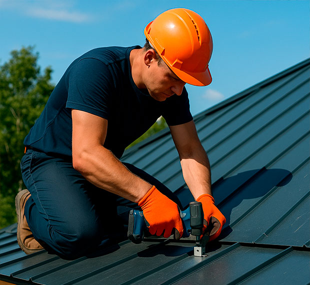 Ремонт металлической кровли в Кременной