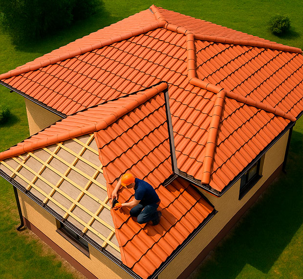 Установка сложной кровли в Кременной